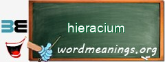 WordMeaning blackboard for hieracium